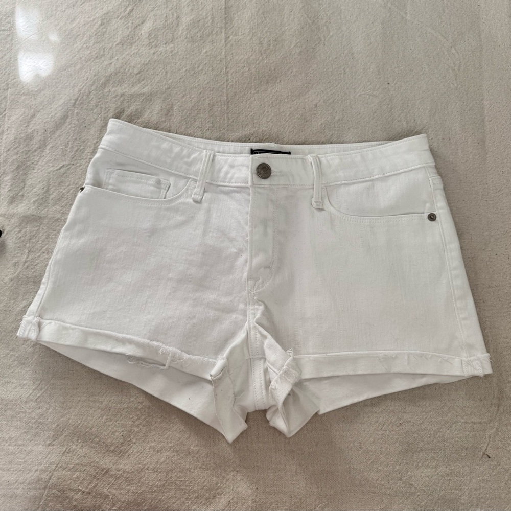 Abercrombie & Fitch White Denim Shorts